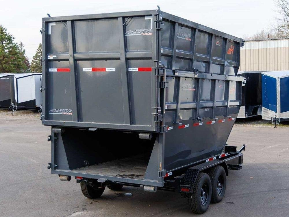 Horizon 14' RDZ BP Roll off Bundle (2) 7k Axles + 2 Bins w/ 6' Walls - Roll Off Packages/RO 14' Bumper Pull - Stryker Dealership Group