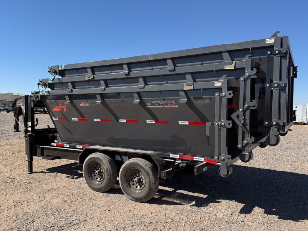 Horizon 16' RDZ GN Roll off Bundle (2) 7k Axles + 3 Bins w/ 4' Walls - Roll Off Packages/RO 16' Gooseneck - Stryker Dealership Group