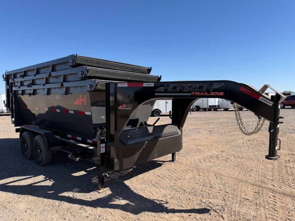 Horizon 16' RDZ GN Roll off Bundle (2) 7k Axles + 3 Bins w/ 4' Walls - Roll Off Packages/RO 16' Gooseneck - Stryker Dealership Group