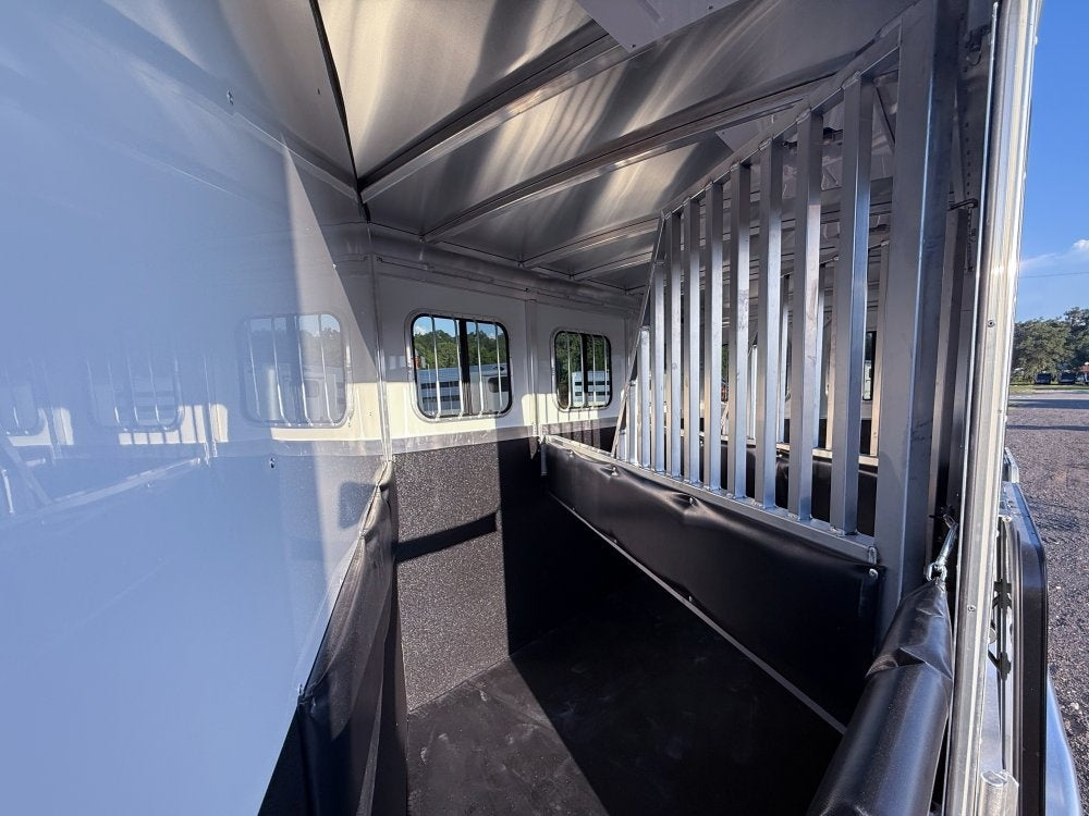 Sundowner Super Tack 3 Horse w/ Large Tack Room and Water Tank - White (2) 5,200lb Axles - 3 Horse - Horse Trailers - TrailerSwap