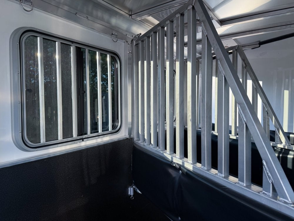 Sundowner Super Tack 3 Horse w/ Large Tack Room and Water Tank - White (2) 5,200lb Axles - 3 Horse - Horse Trailers - TrailerSwap