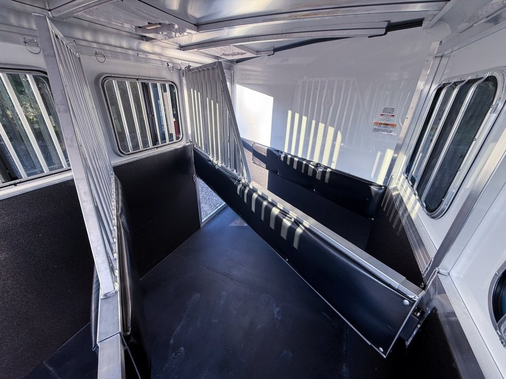 Sundowner Super Tack 3 Horse w/ Large Tack Room and Water Tank - White (2) 5,200lb Axles - 3 Horse - Horse Trailers - TrailerSwap