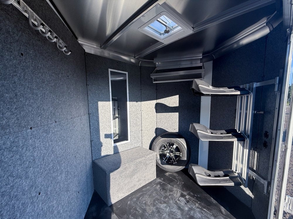 Sundowner Super Tack 3 Horse w/ Large Tack Room and Water Tank - White (2) 5,200lb Axles - 3 Horse - Horse Trailers - TrailerSwap