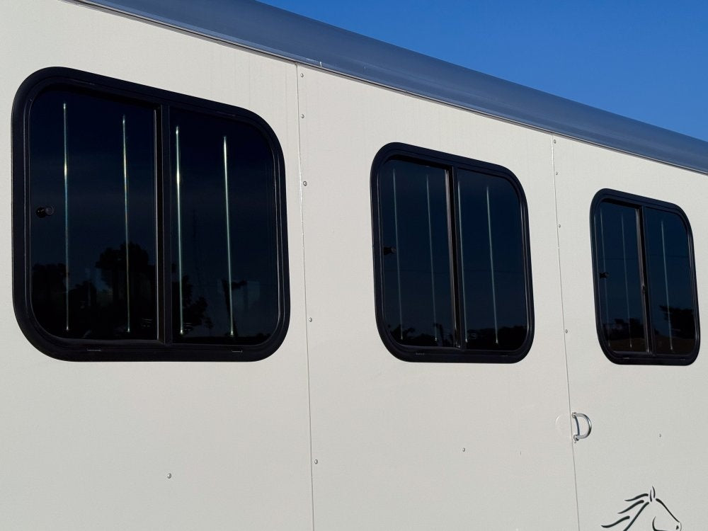 Sundowner Super Tack 3 Horse w/ Large Tack Room and Water Tank - White (2) 5,200lb Axles - 3 Horse - Horse Trailers - TrailerSwap