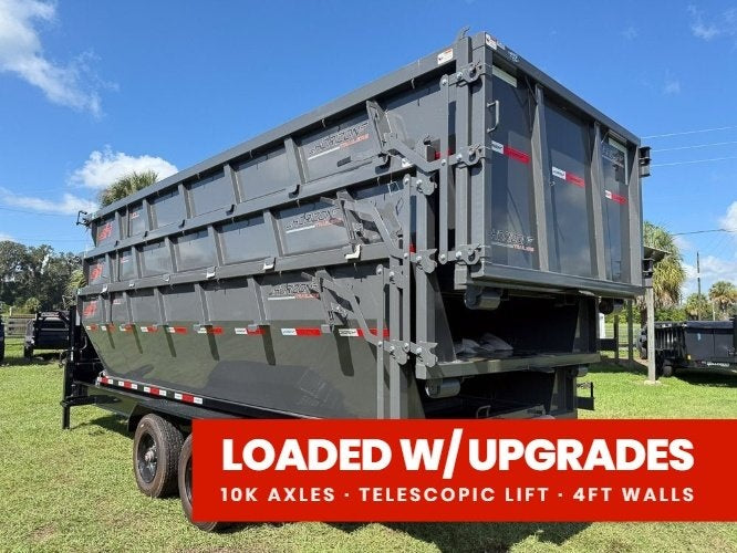 Horizon 20' HRD GN Roll off Bundle (2) 10k Axles + 3 Bins w/ 4' Walls 014976