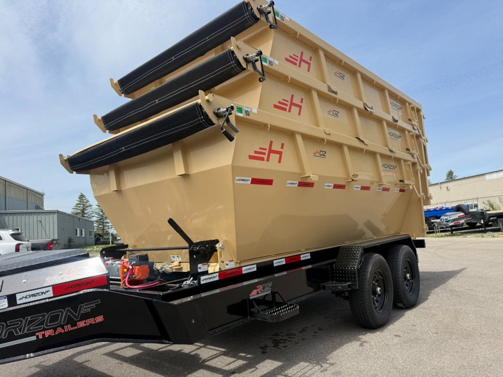 Horizon 14' RDZ BP Roll off Bundle (2) 7k Axles + 3 Bins w/ 4' Walls 7781-A