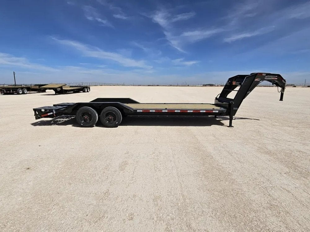24' HEH Gooseneck Equipment Trailer Drive Over Fenders Mega Ramps - (2) 10K Axles 16116