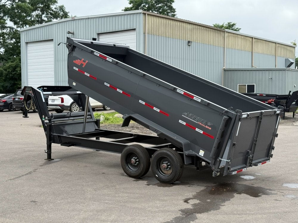 16' HZX GN Dump Trailer 10K Axles 4' High Sides 11579