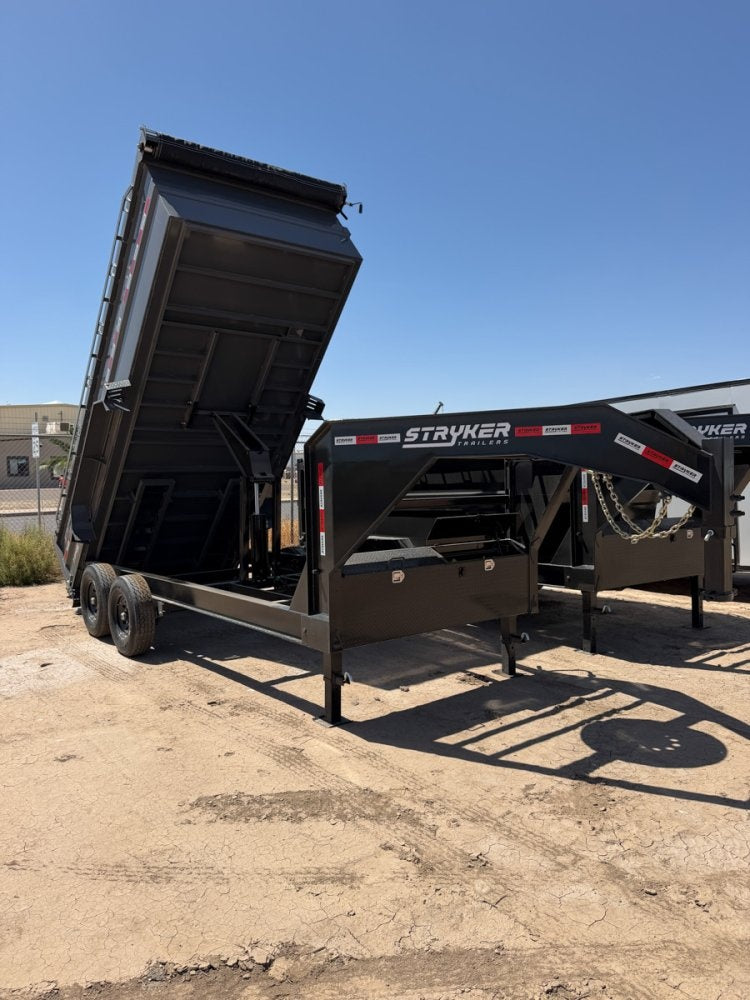 16' Stryker SDT Gooseneck Dump Trailer 36" Side Walls - (2) 7k Axles 4162