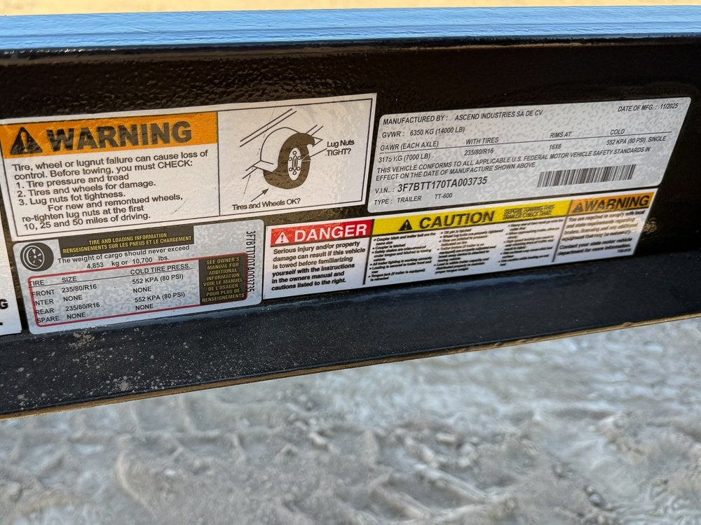 600 Gal Fuel Trailer 3735
