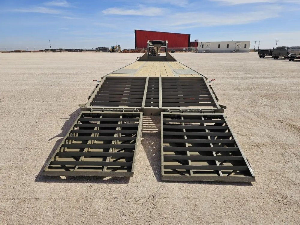 30' Horizon FHZ Gooseneck Dual Wheel Deckover Trailer Mega Ramps - (2) 10K Axles 16432