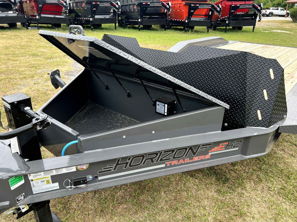18' EHZ BP Equipment Trailer 2 - 7k Axles Slide in Ramps Drive Over Fenders 2746