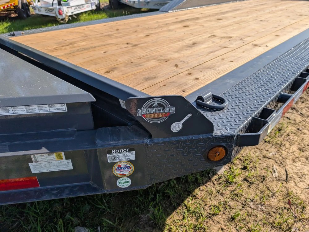 22' Iron Bull EWB Bumper Pull Equipment Trailer Mega Ramps - (2) 7,000 lb Axles 100359