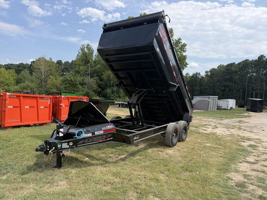 14' Horizon LZ7 Bumper Pull Dump Trailer 42" Side Walls - (2) 7K Axles 018647
