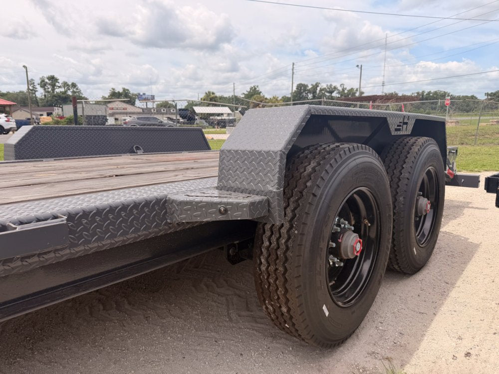 24' HEH Bumper Pull Equipment Trailer (2) 10K Axles, 3' Dove W/ Mountain Ramps 11821