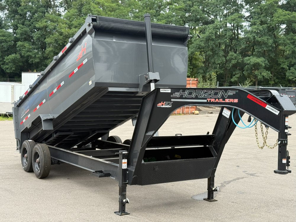 16' HZX GN Dump Trailer 10K Axles 4' High Sides 11579