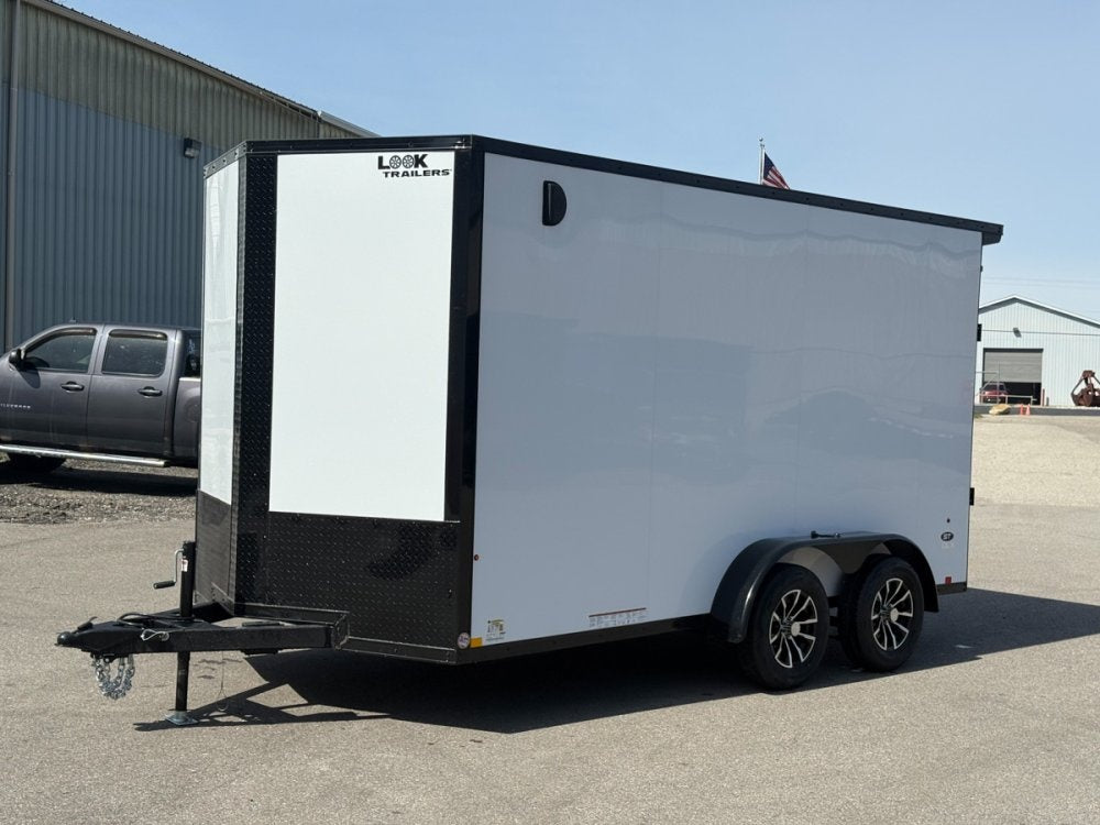 7 x 14 DX 7K Flat Top V Nose Enclosed - (2) 3500 lb Axles 140467