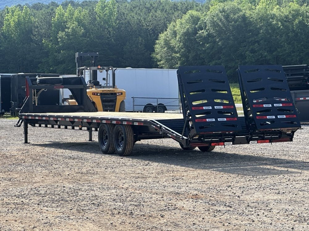 35' DKO Gooseneck Deckover 30'+5' Mega Ramps (2) 8K Axles 10734