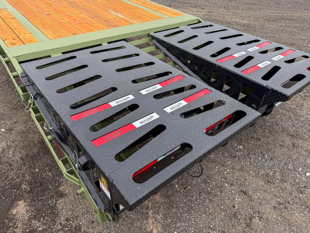 35' DKO Gooseneck Deckover 30' + 5' Mega Ramps (2) 7K Axles 11421