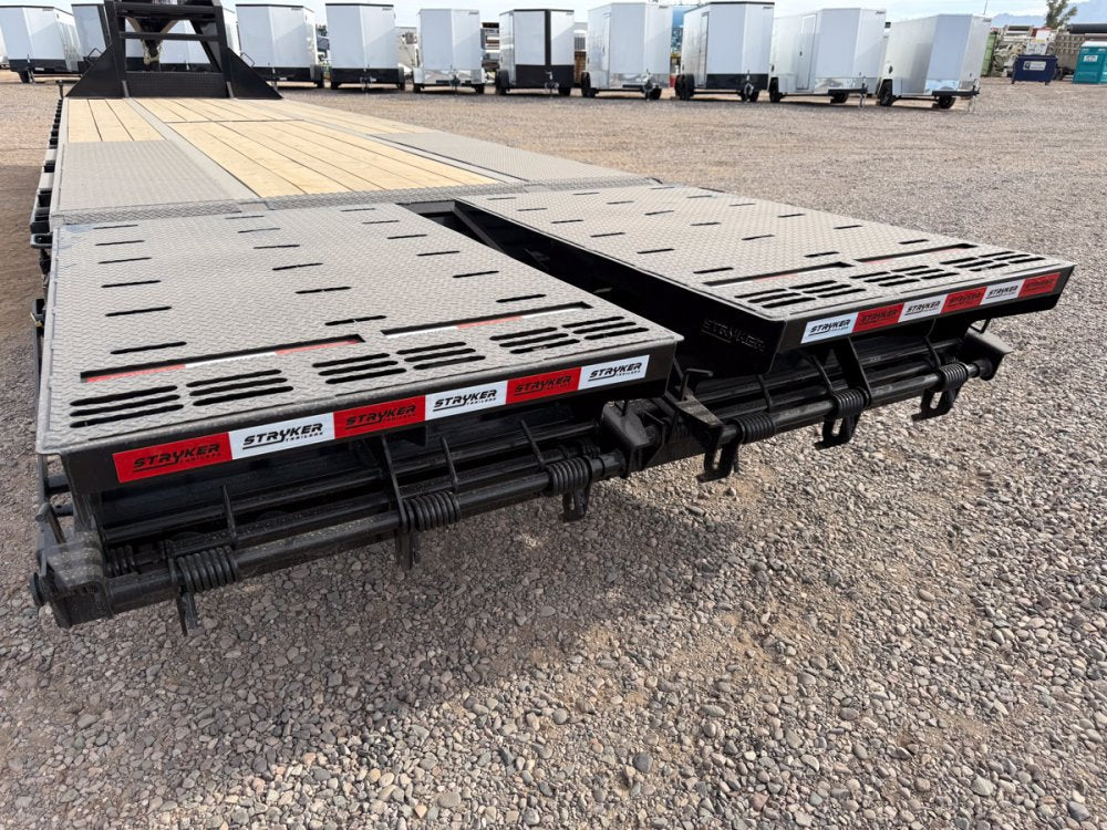 32' Stryker Gooseneck (2) 10K Axles Mega Ramps Dual Wheels 3463