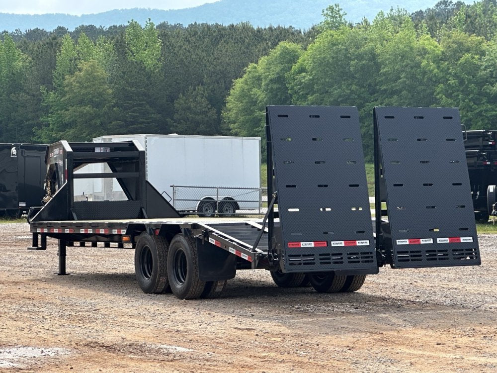 25' Stryker Gooseneck (2) 10K Axles Mega Ramps Dual Wheels 3475
