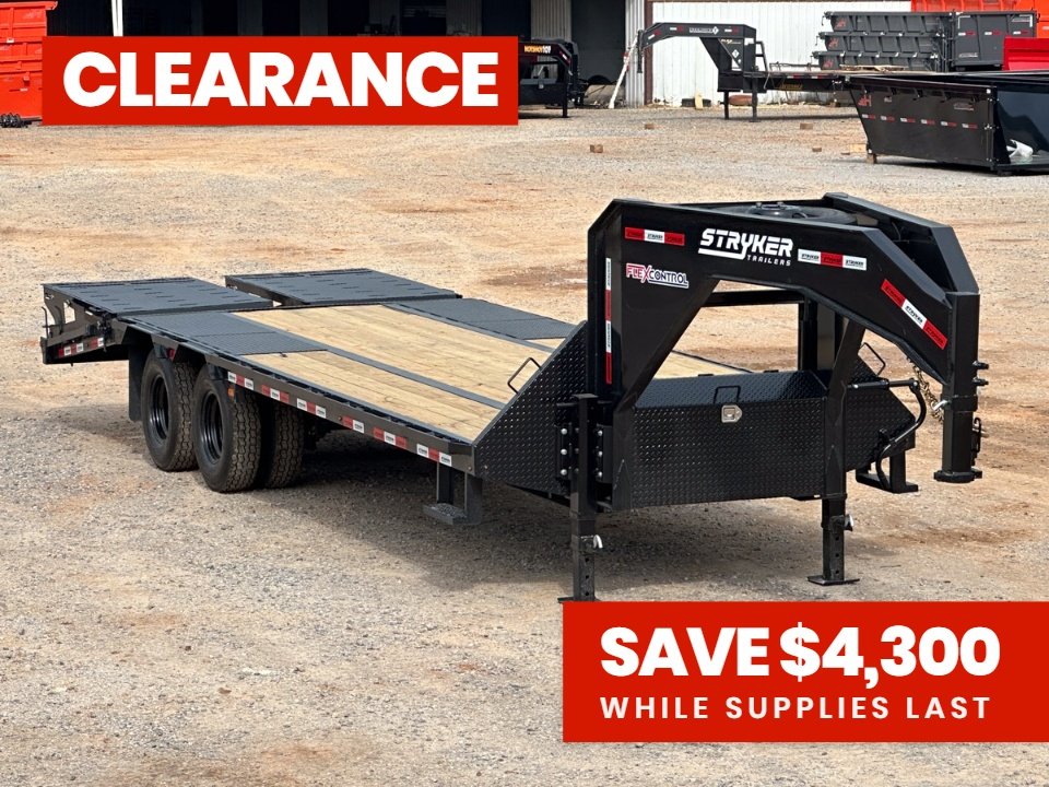25' Stryker Gooseneck (2) 10K Axles Mega Ramps Dual Wheels 3475