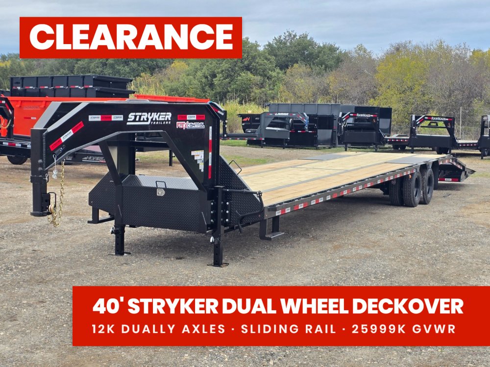 40' Stryker Gooseneck (2) 12K Axles Mega Ramps Dual Wheels 3476