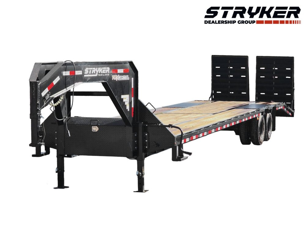 40' Stryker Gooseneck Dual Wheel Deckover Trailer Mega Ramps - (2) 10K Axles 2301