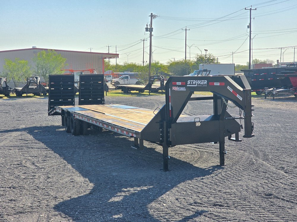 40' Stryker Gooseneck Dual Wheel Deckover Trailer Mega Ramps - (2) 10K Axles 2301