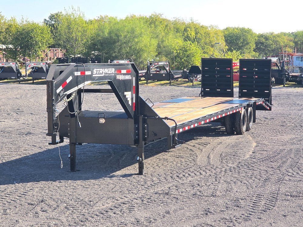 40' Stryker Gooseneck Dual Wheel Deckover Trailer Mega Ramps - (2) 10K Axles 2301