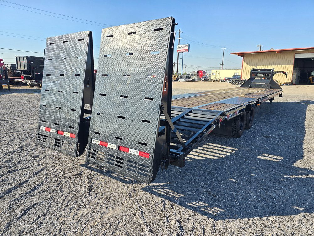 40' Stryker Gooseneck Dual Wheel Deckover Trailer Mega Ramps - (2) 10K Axles 2301