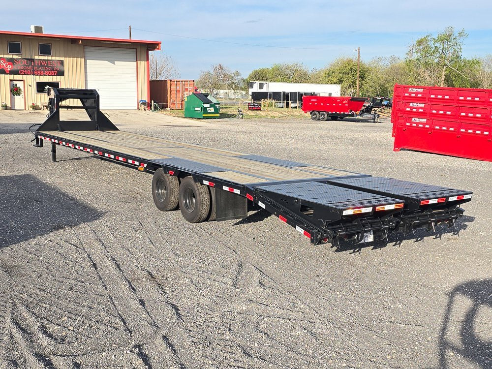 40' Stryker Gooseneck Dual Wheel Deckover Trailer Mega Ramps - (2) 10K Axles 2301