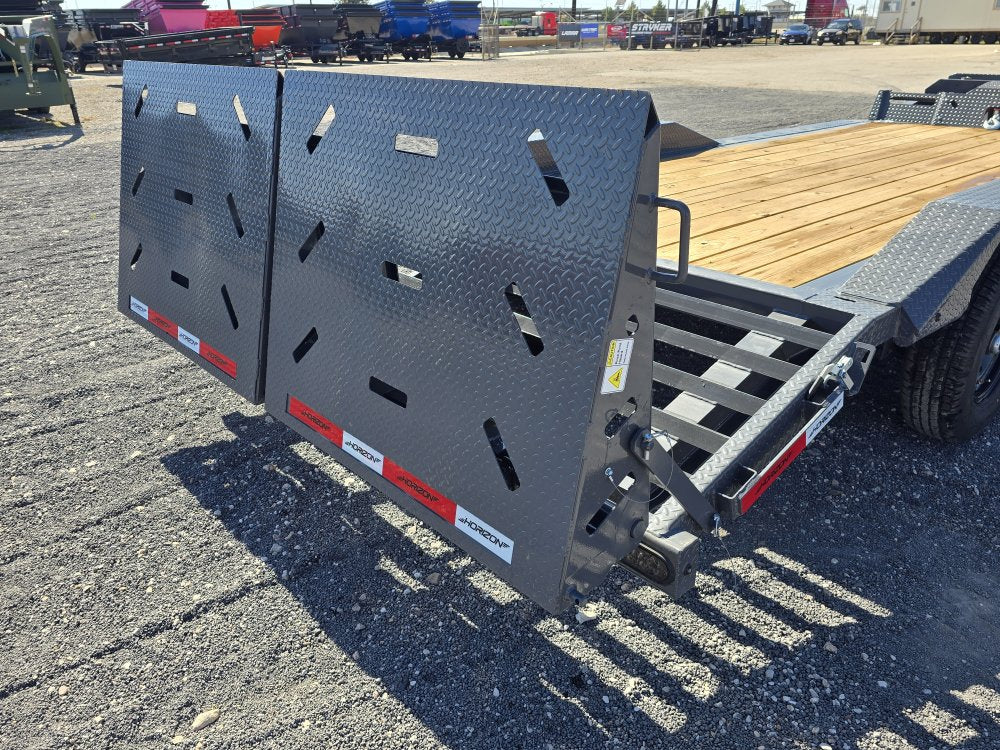 EHZ 20' x 83" BP EQUIPMENT TRAILER (2) 7K Axles, Mega Ramps, 14 Ply Tires 13435