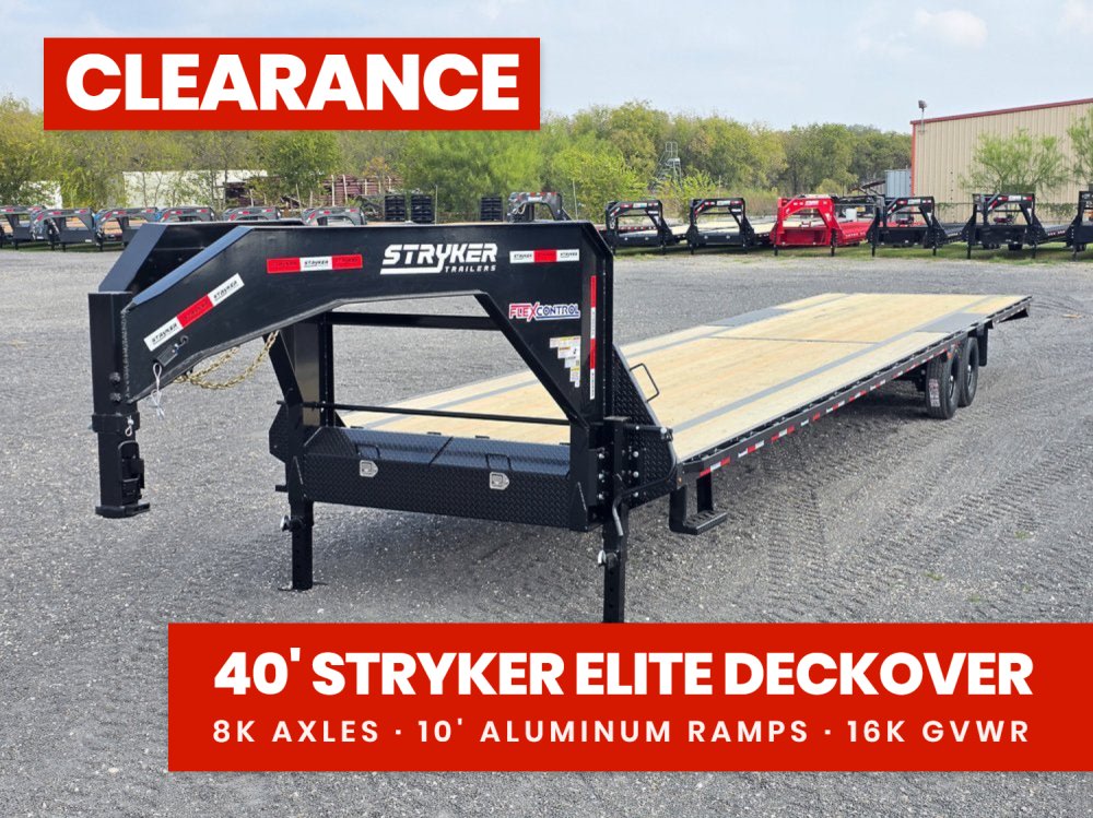 40' Stryker Gooseneck Hotshot Non-CDL Deckover Trailer Straight Deck - (2) 8K Axles 3589