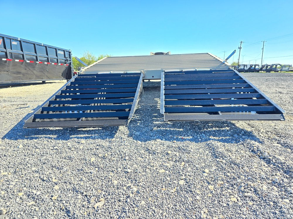 30' DKO Gooseneck Deckover 25' + 5' Mega Ramps (2) 10K Axles 10431