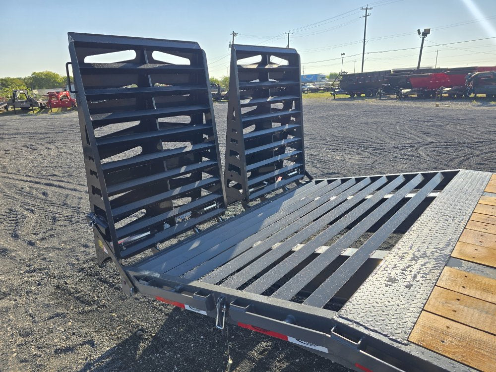 32' DKO Gooseneck Deckover 27' + 5' Mega Ramps (2) 12K Axles 11354