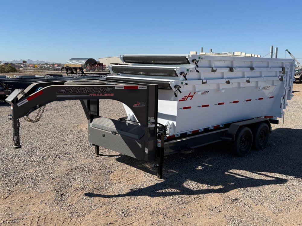 Horizon 16' RDZ GN Roll off Bundle (2) 8k Axles + 3 Bins w/ 4' Walls 13902