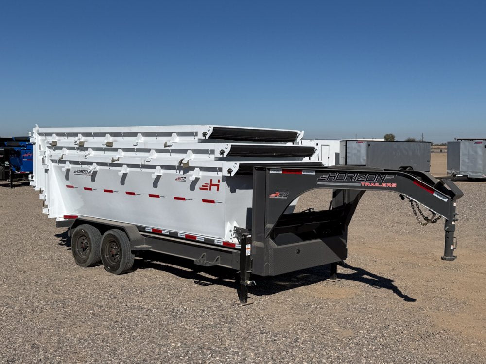 Horizon 16' RDZ GN Roll off Bundle (2) 8k Axles + 3 Bins w/ 4' Walls 13902