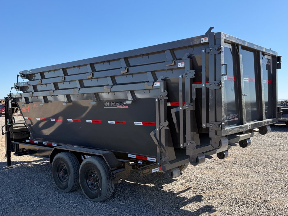 Horizon 16' RDZ GN Roll off Bundle (2) 8k Axles + 3 Bins w/ 4' Walls 13900