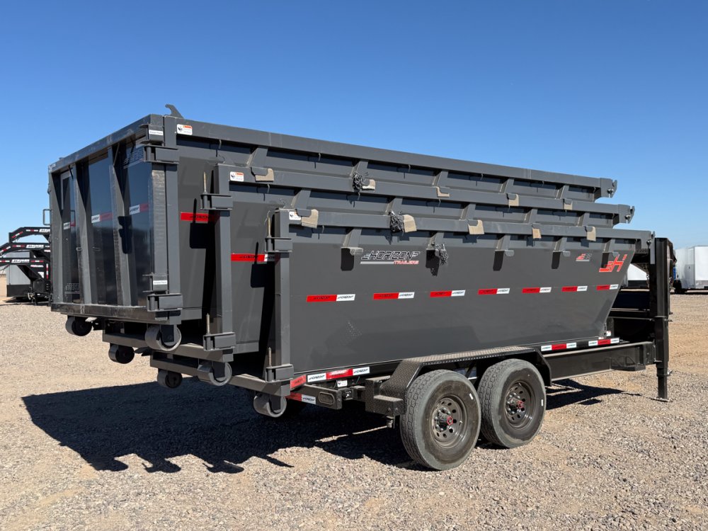 Horizon 16' RDZ GN Roll off Bundle (2) 8k Axles + 3 Bins w/ 4' Walls 13900