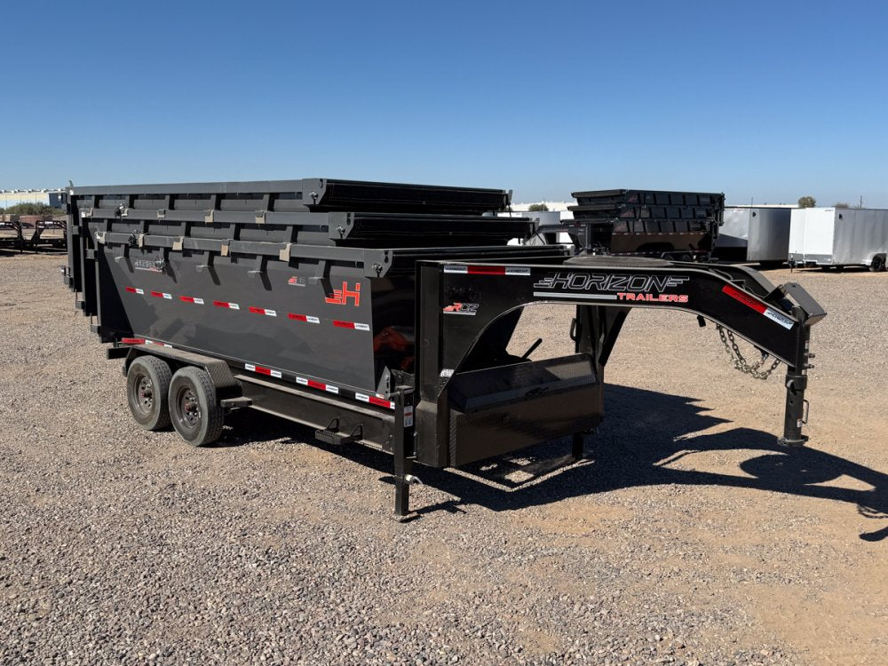 Horizon 16' RDZ GN Roll off Bundle (2) 8k Axles + 3 Bins w/ 4' Walls 13900