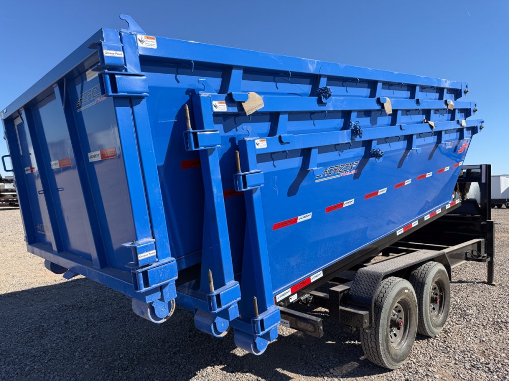 Horizon 16' RDZ GN Roll off Bundle (2) 7k Axles + 3 Bins w/ 4' Walls 13892