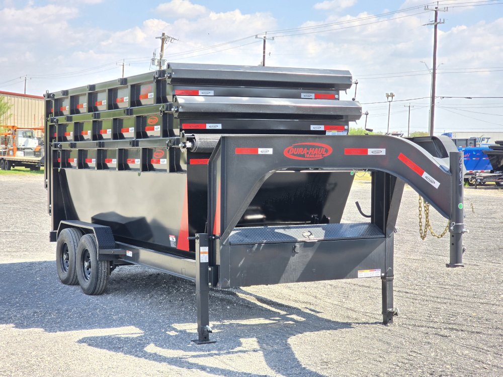Dura Haul 16' GN Roll off Bundle (2) 7k Axles + 3 Bins w/ 4' Walls 10963