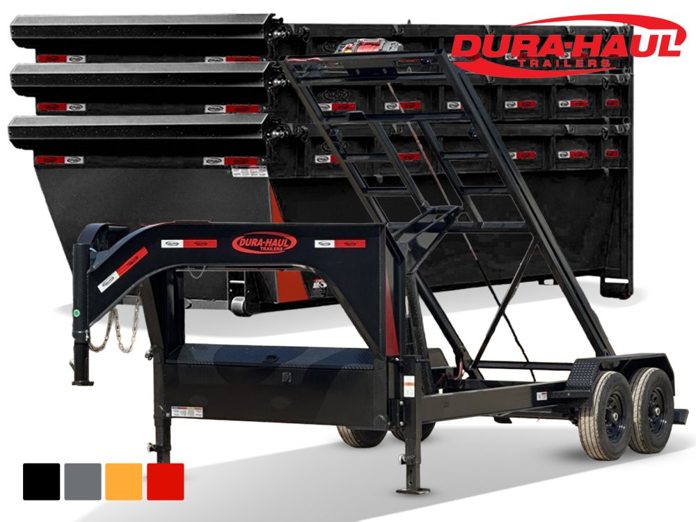 Dura Haul 16' GN Roll off Bundle (2) 7k Axles + 3 Bins w/ 4' Walls 10963