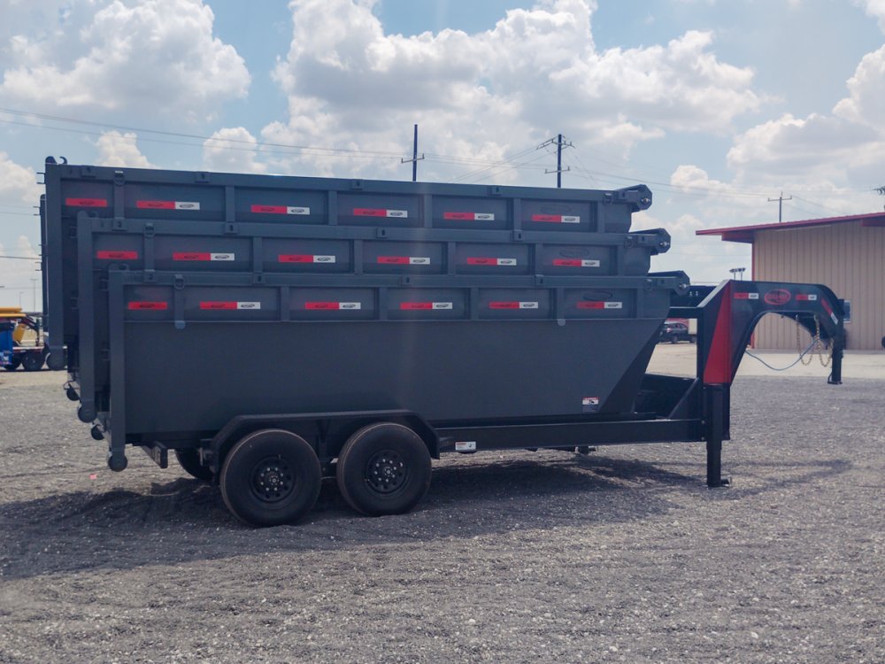 Dura Haul 16' GN Roll off Bundle (2) 8k Axles + 3 Bins w/ 4' Walls 10973