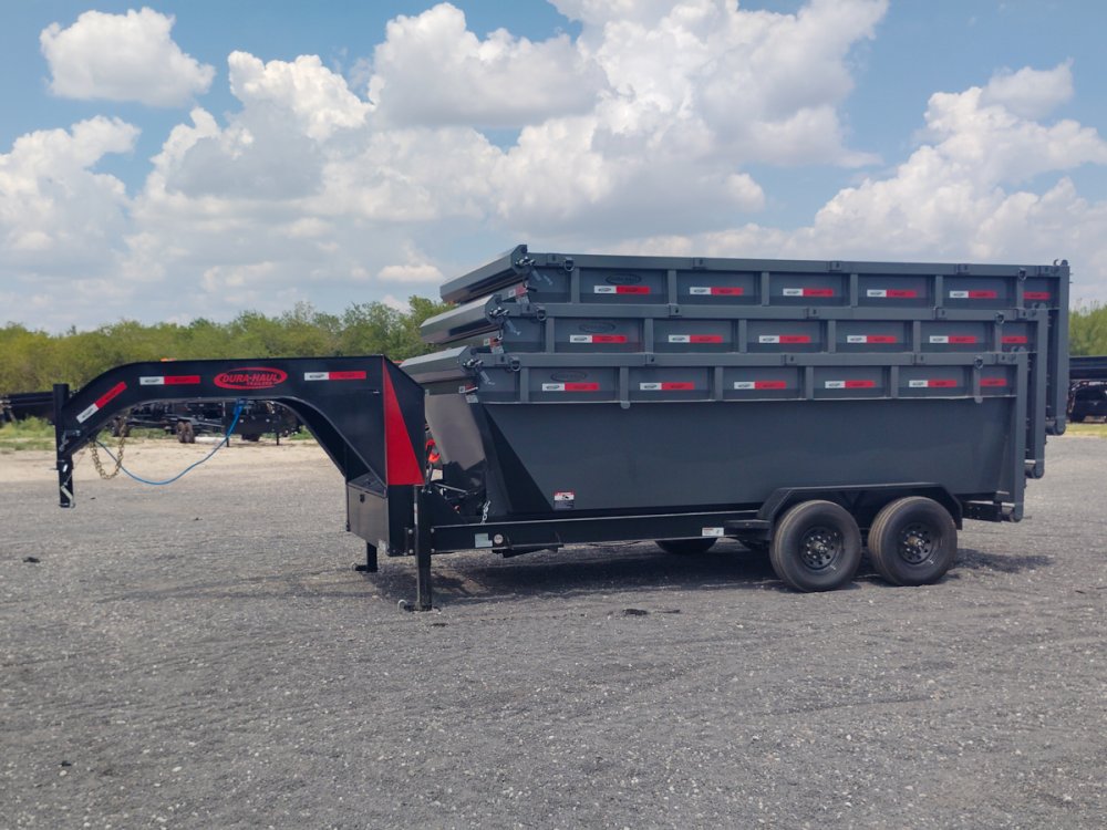 Dura Haul 16' GN Roll off Bundle (2) 8k Axles + 3 Bins w/ 4' Walls 10973