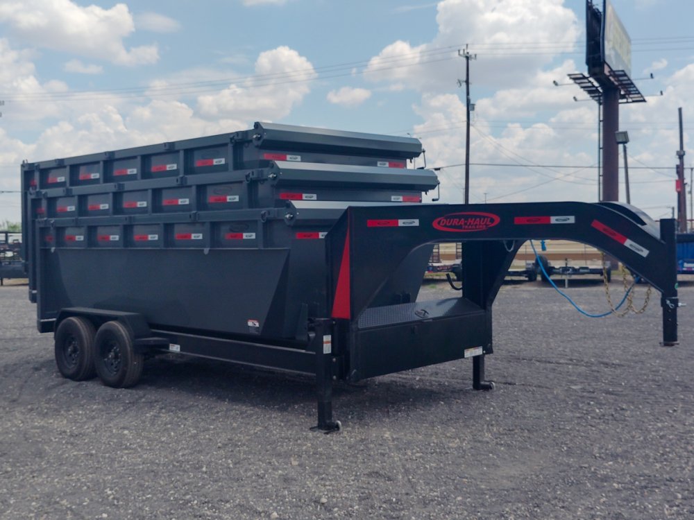 Dura Haul 16' GN Roll off Bundle (2) 8k Axles + 3 Bins w/ 4' Walls 10973