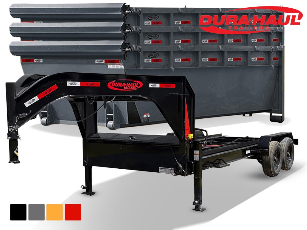 Dura Haul 16' GN Roll off Bundle (2) 8k Axles + 3 Bins w/ 4' Walls 10973