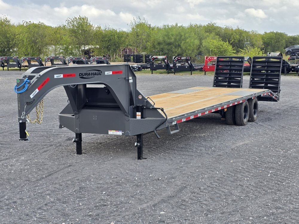 32' DKO Gooseneck Deckover 27' + 5' Mega Ramps (2) 12K Axles 11358