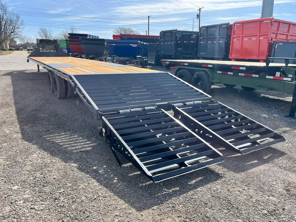 40' DKO Gooseneck Deckover 35' + 5' Mega Ramps (2) 12K Axles 011386